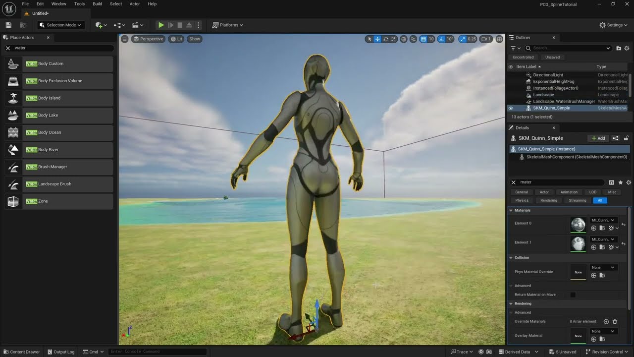 UE5.4 PCG Splines by Blueprint Class (not tags), exclusions