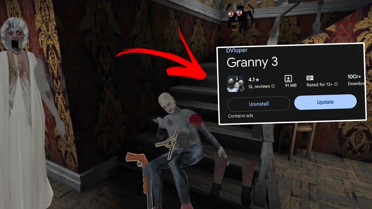 Ghost Granny in Granny 3 Official Update 2025 by dvloper 