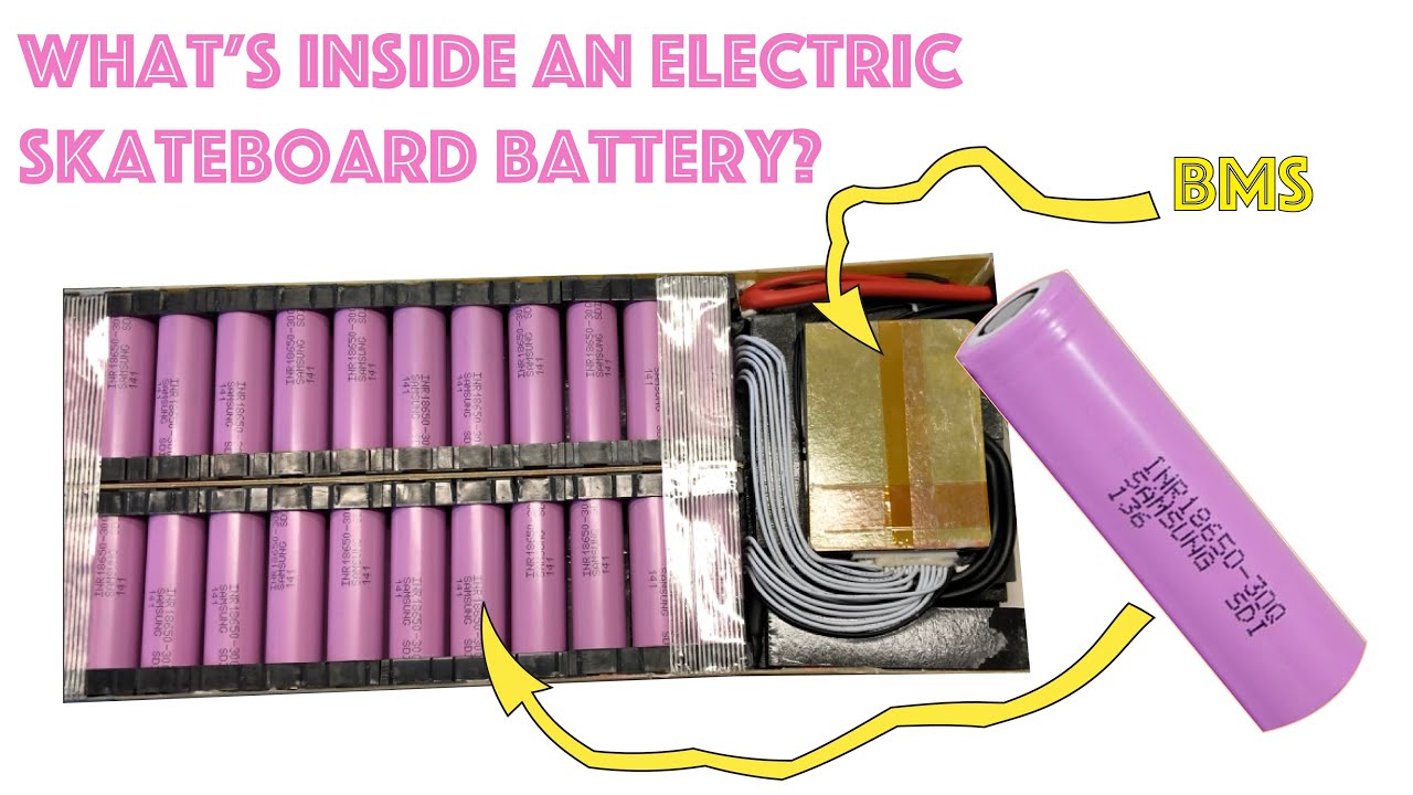 Inside an Electric Skateboard Battery (12s4p Samsung 30Q)