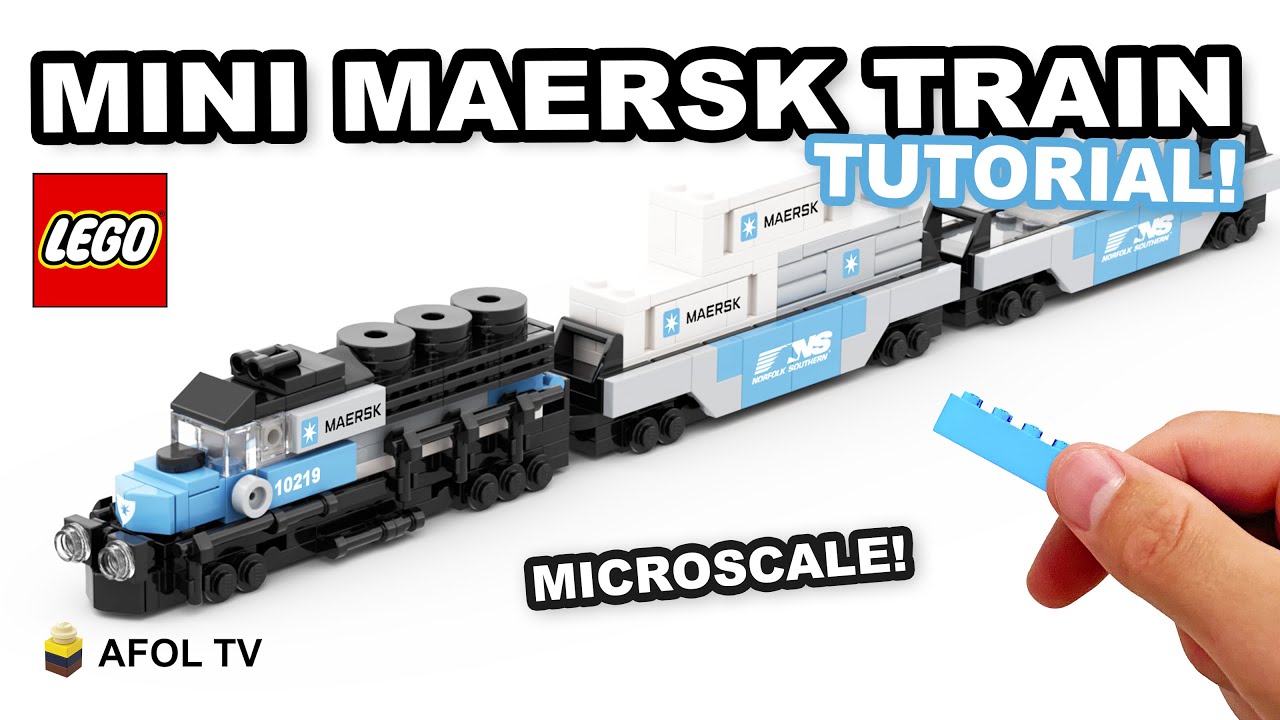 How to build a mini LEGO Maersk Train! - LEGO MICRO MAERSK TRAIN TUTORIAL [MICROSCALE]