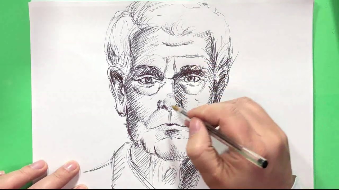 Come disegnare il volto di un anziano vecchio saggio