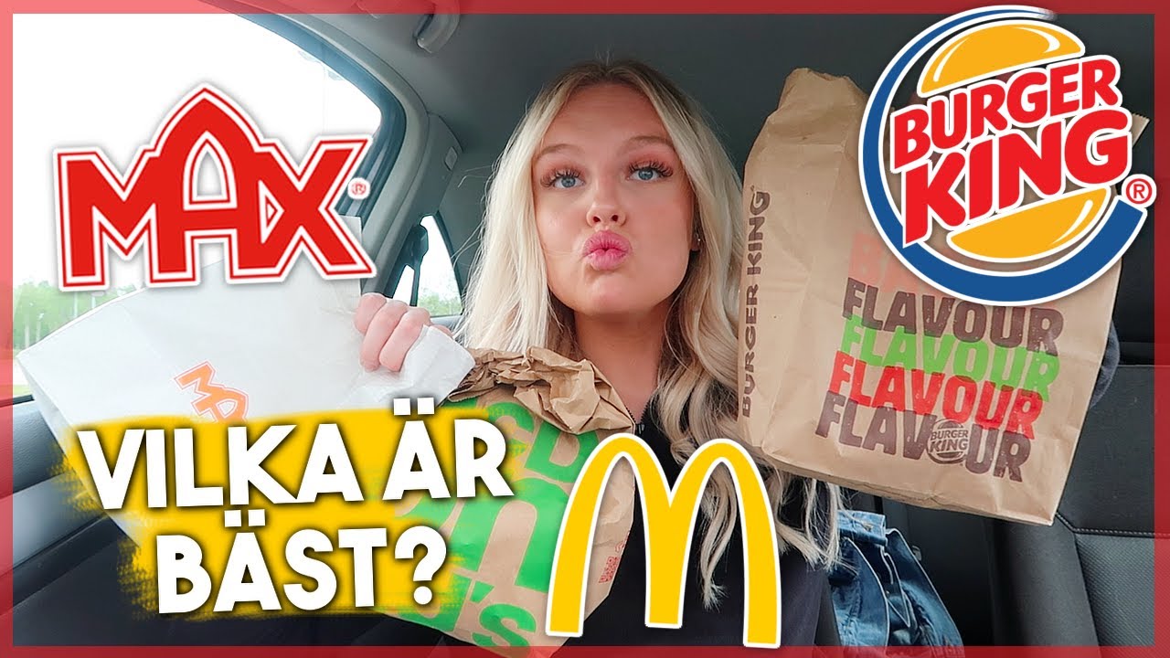 Det STORA snabbmatstestet! Jämför MAX,DONKEN & BURGERKING