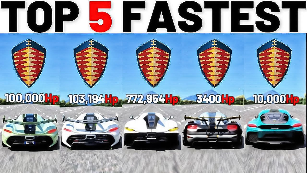 TOP 5 FASTEST KOENIGSEGG CARS IN ASSETTO CORSA