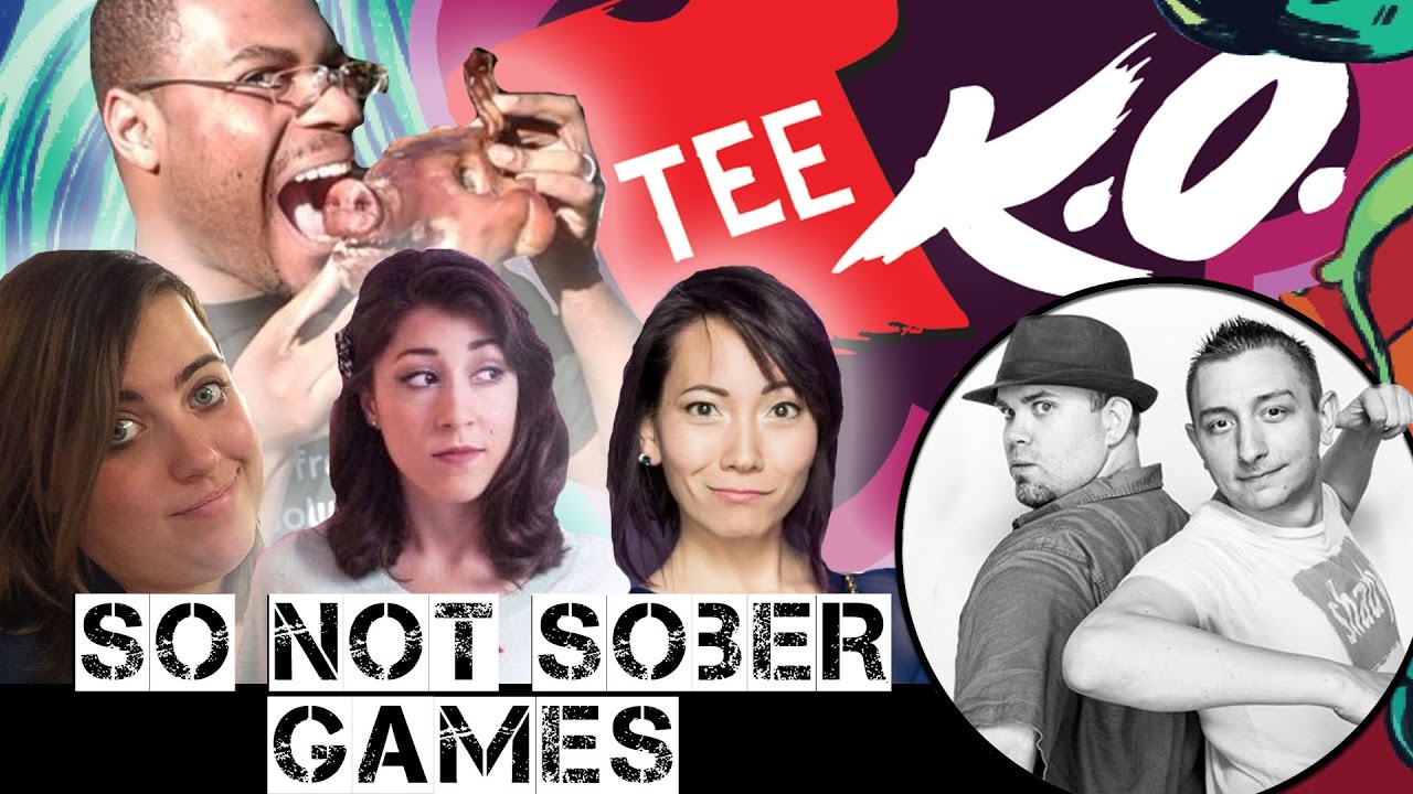 Tee KO (w/ OMGChomp, Erika & CueTheCritic) - So Not Sober Games Ep. 14