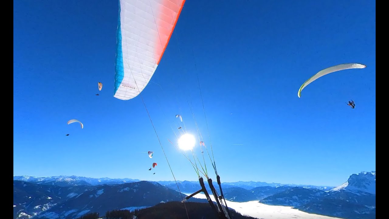 Winter Paragling in the Alps - Thermals, Wingovers etc. | Advance XI & AD Susi 3| Insta360 One X2