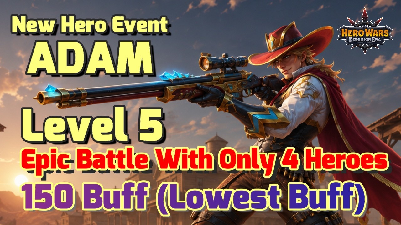 New Hero Adam Event || Level 5 - Hunting The Hunter - Lowest buff || Full Walkthrough