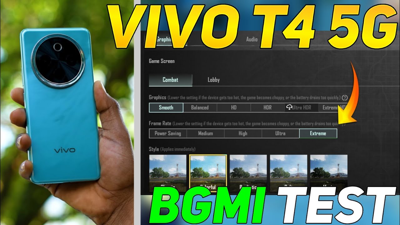 Vivo T4 Pubg Test | Vivo T4 Bgmi Test | Sd 7s Gen 3 Processor 🥶☠️