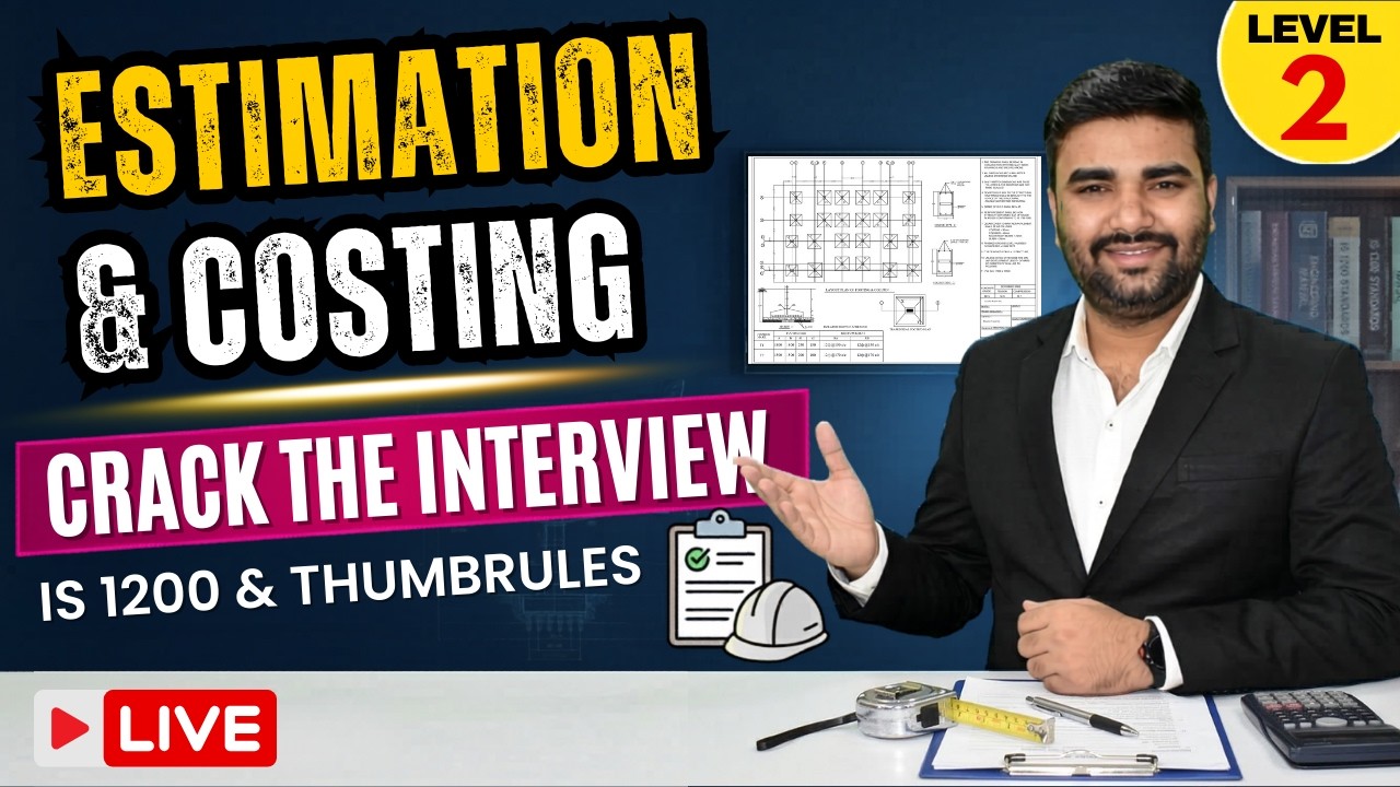 Most Asked Estimation & Costing Interview Questions for Civil Engineers | IS 1200 Part 2