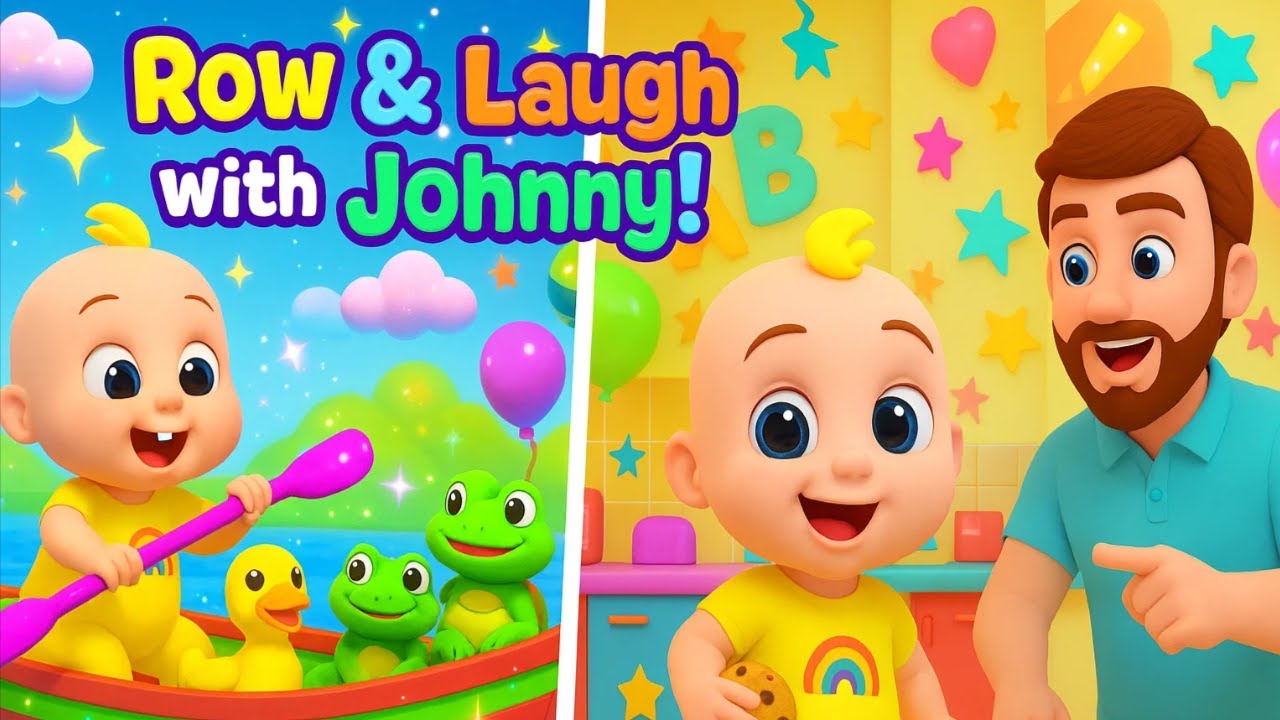 Row Row Row Your Boat + Johnny Johnny Yes Papa | Fun Nursery Rhymes for Kids | @HymnHeroes
