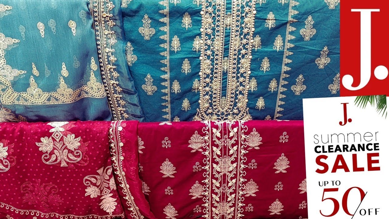 ❤️ J. Junaid Jamshed 50% OFF Sale ♥️ j. unstitched sale collection  😱 j.sale 2025