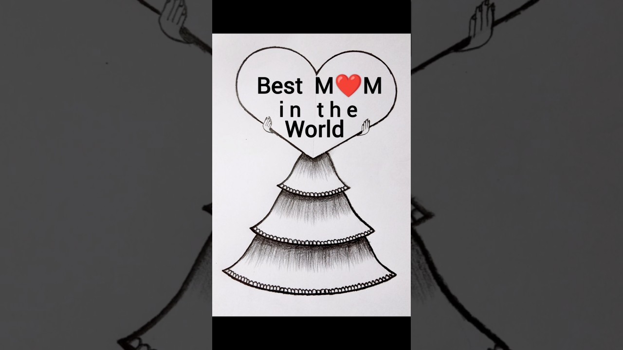 Mothers day drawing easy | Draw something for mother