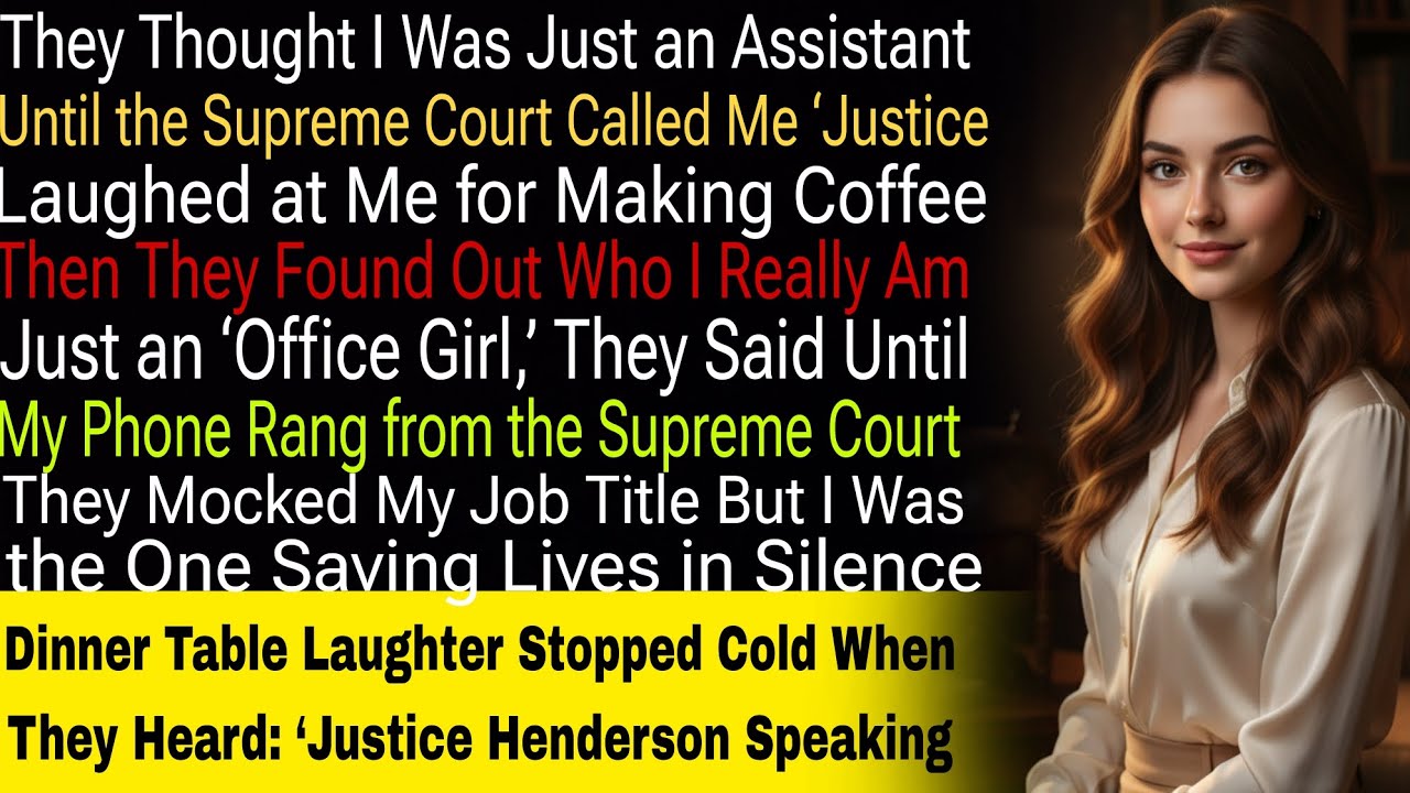 They Laughed at Me for Being an Assistant… Until They Found Out I Was a Supreme Court Justice