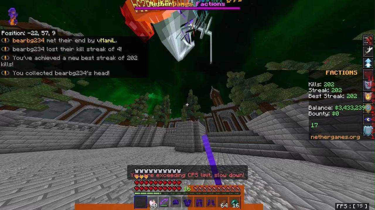 midnightgm log with hacks after 2v1 me xD  I        Nethergames faction