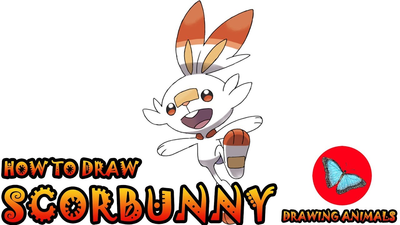 How To Draw Scorbunny Pokemon | Drawing Animals