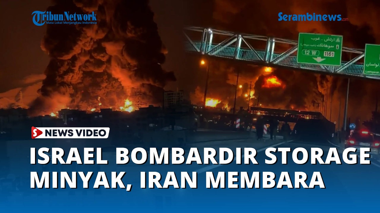 Israel Hantam Kilang Minyak Teheran, Kebakaran Besar Terlihat dari Kejauhan