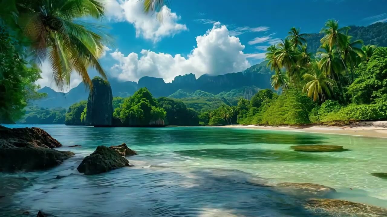 Beautiful Exotic Beach Cove Get Away! #exotic #jazzmuisc #jazzinstrumental #getaway #beach #waves