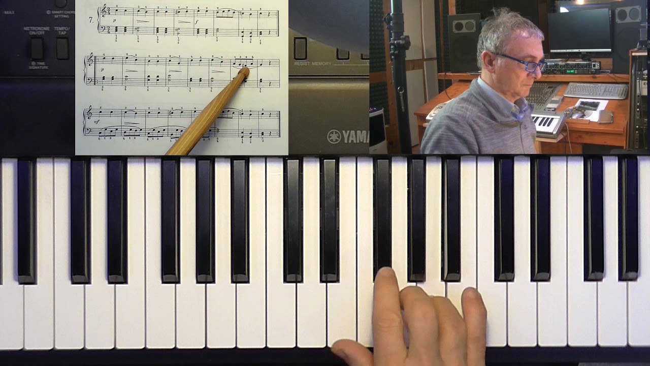 Lezioni di pianoforte - Cesi Marciano esercizio 7 - Versione free Youtube