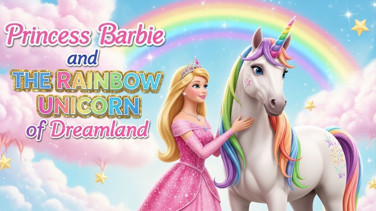 Princess Barbie and The Rainbow Unicorn of Dreamland - Barbie Stories For Kids 