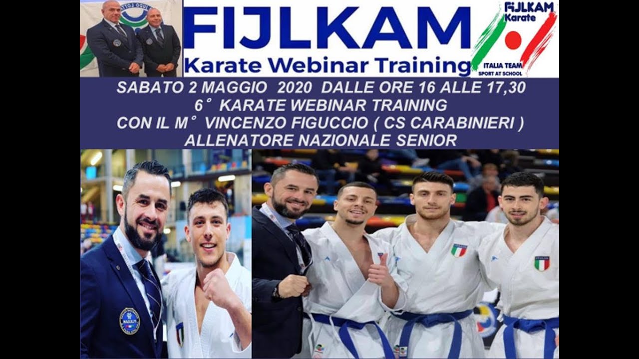 6° Karate webinar training con Vincenzo FIGUCCIO e BUSATO, IODICE, GALLO e PANAGIA