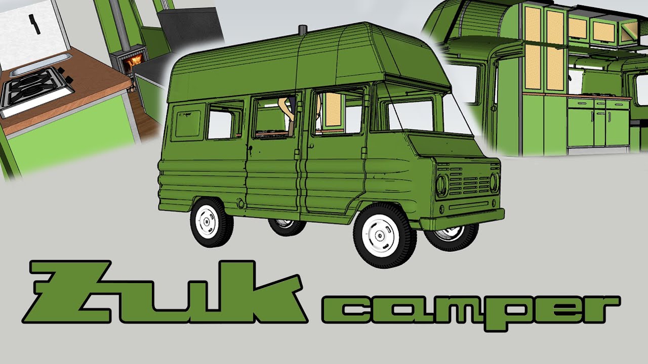 PROJEKT KAMPINGOWEGO ŻUKA - SketchUp - ŻUK KAMPER #3