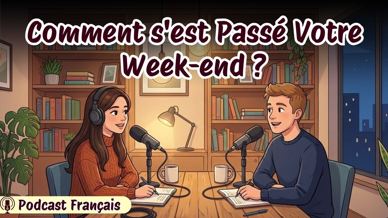 Podcast en français 🇫🇷 | Comment parler de son week-end en français facilement (Conversation A1–B1)