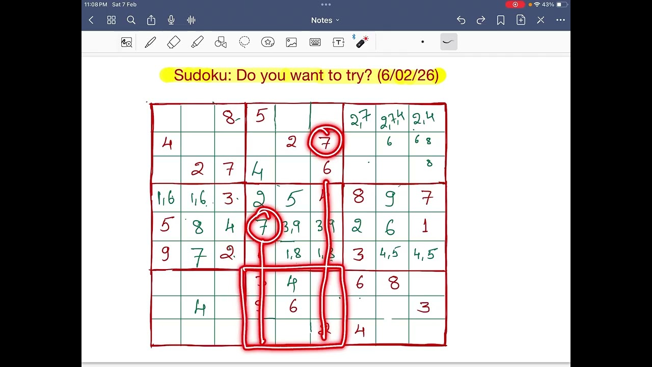 How to solve this Hard Sudoku ? (07/02/26)