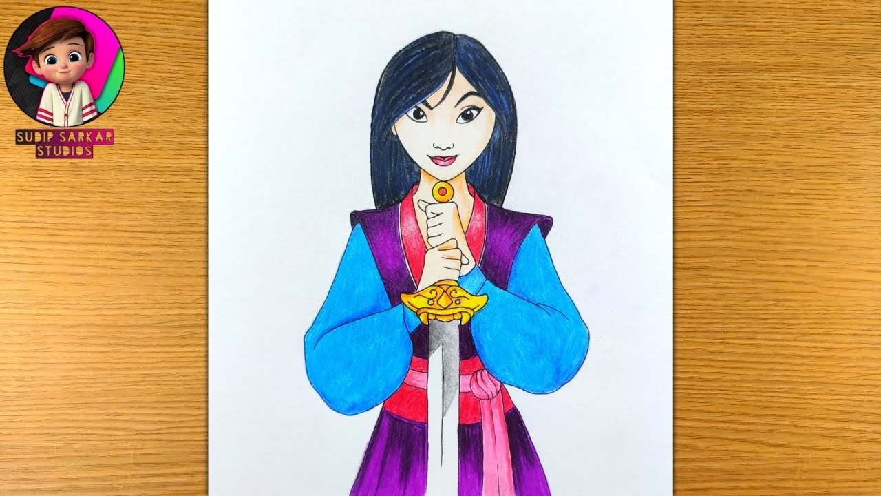How to Draw Mulan Easy Step by Step - How to Draw Mulan for Beginners