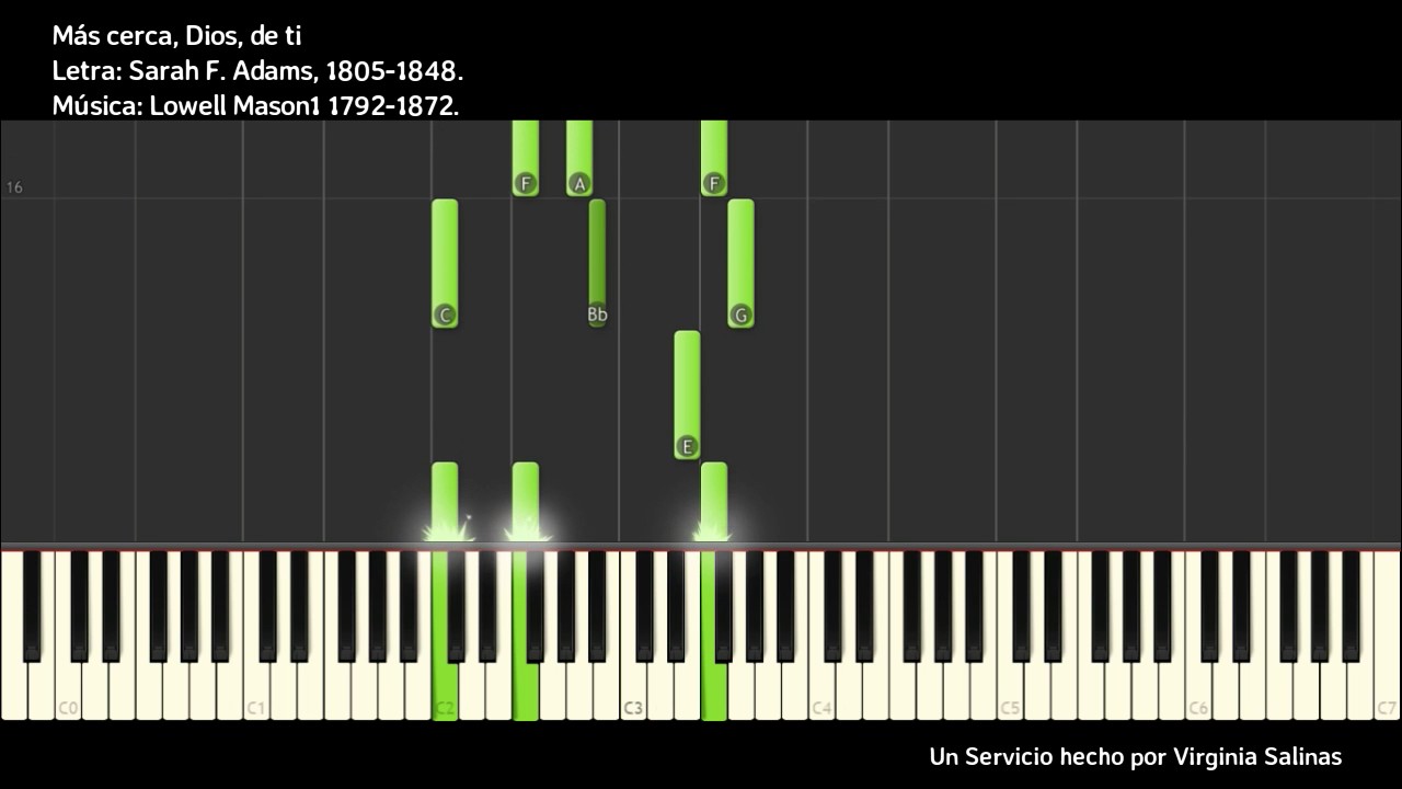50 Más cerca, Dios, de ti SUD Piano Tutorial Versión Simplificada
