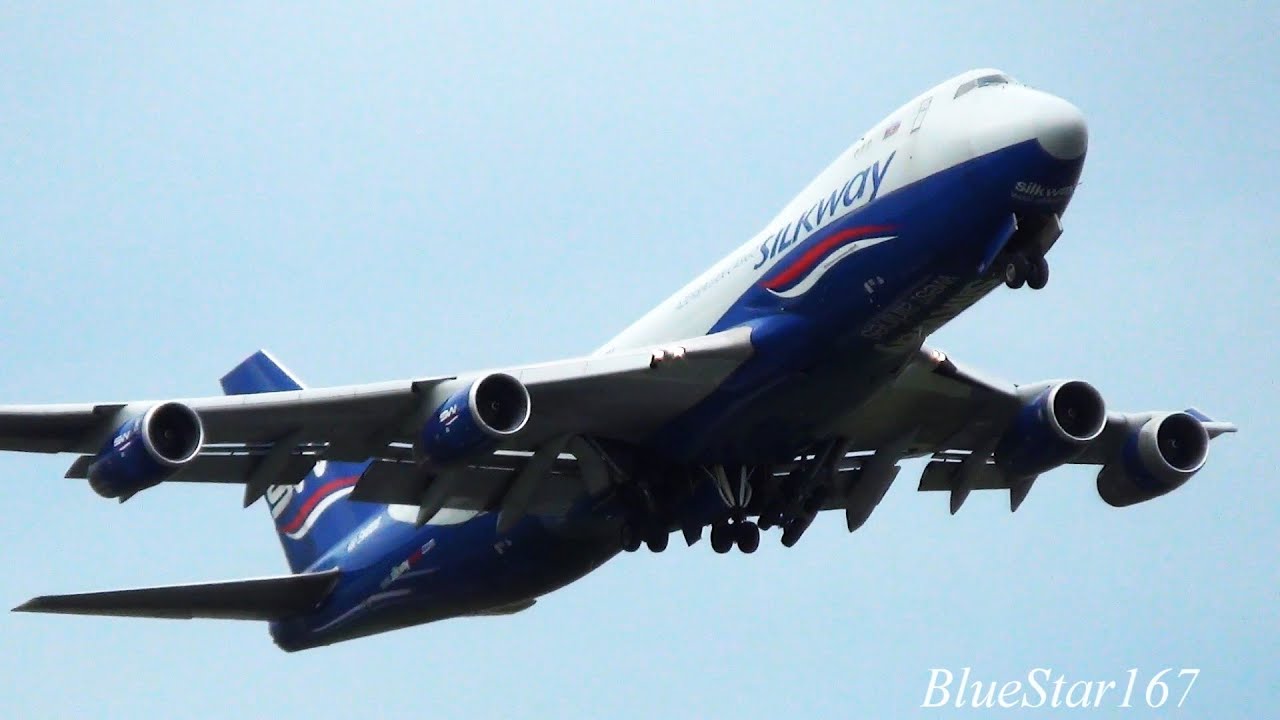 Silk Way West Airlines Boeing 747-400F (4K-SW008) takeoff from NRT/RJAA (Tokyo - Narita) RWY 16R