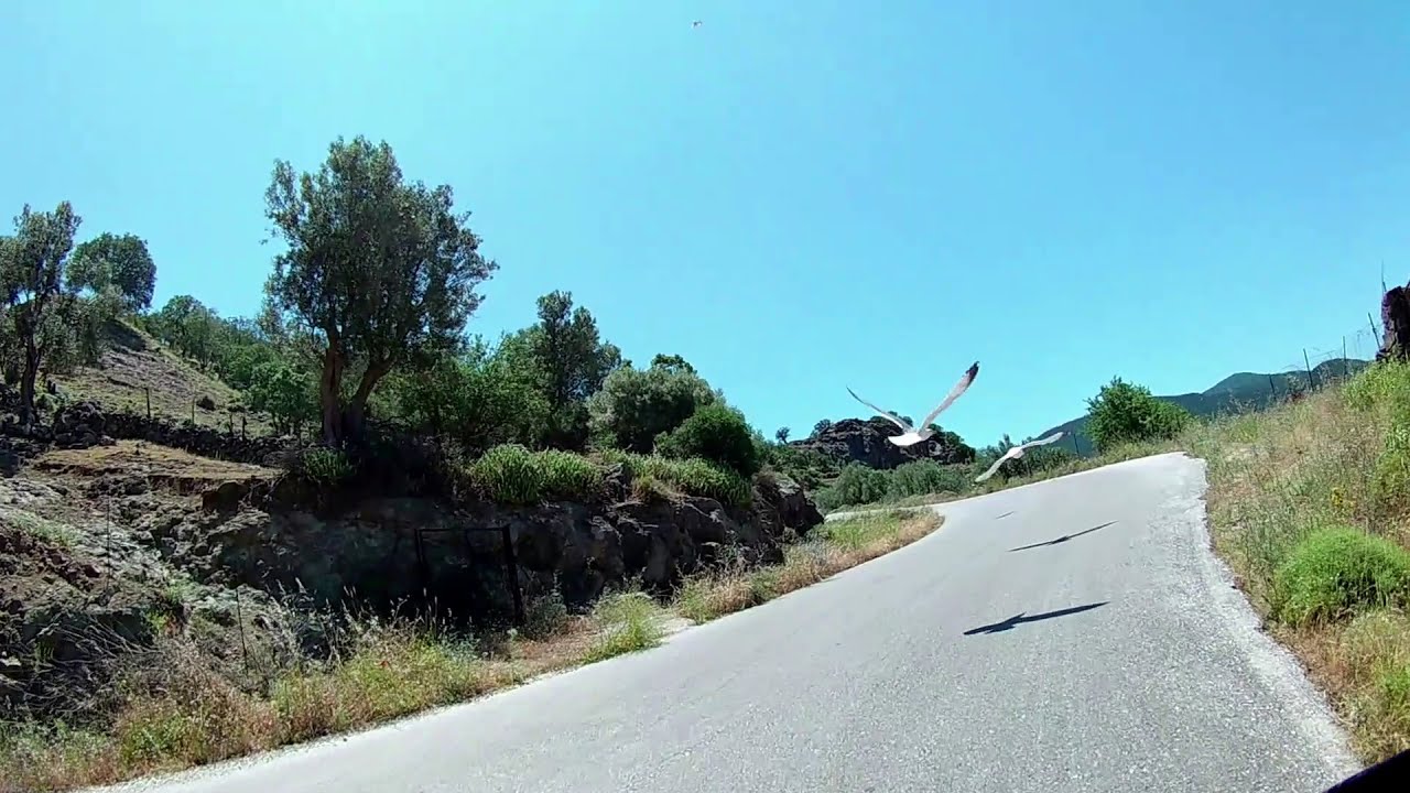Ride from Petri to Stipsi, Lesvos Greece. In 4K