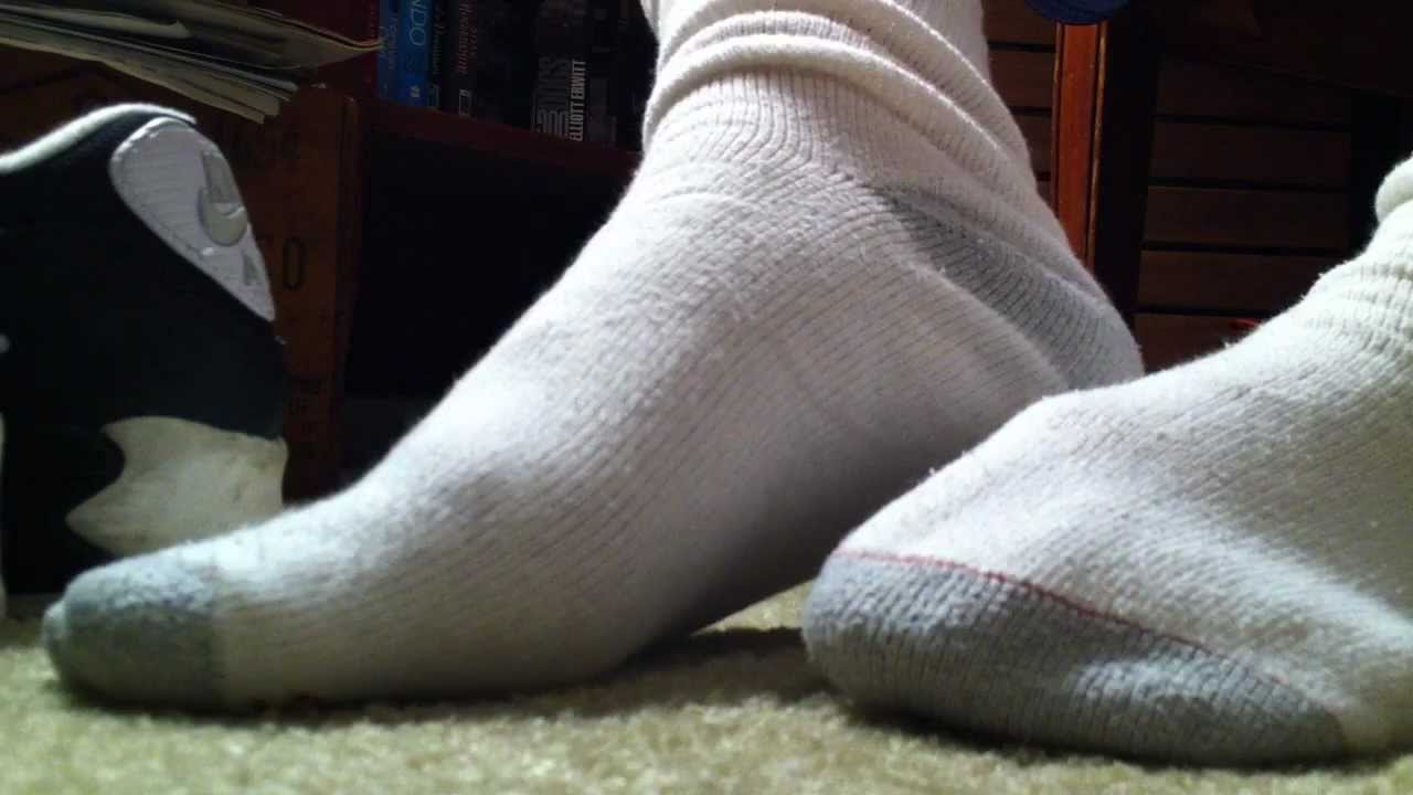 Hanes crew length athletic socks (with Nike Air Max 90's)