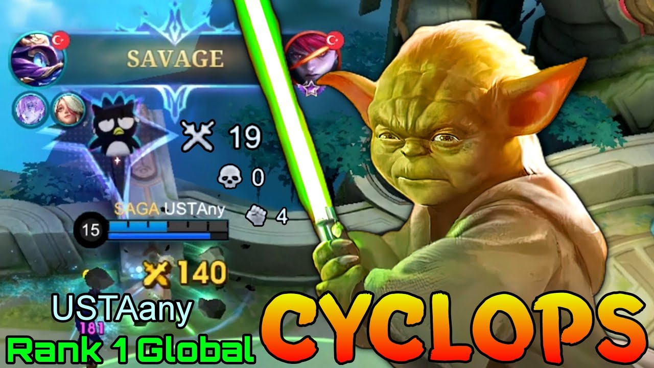 SAVAGE! 19 Kills Cyclops 7,000+ Matches! - Top 1 Global Cyclops by USTAny - Mobile Legends