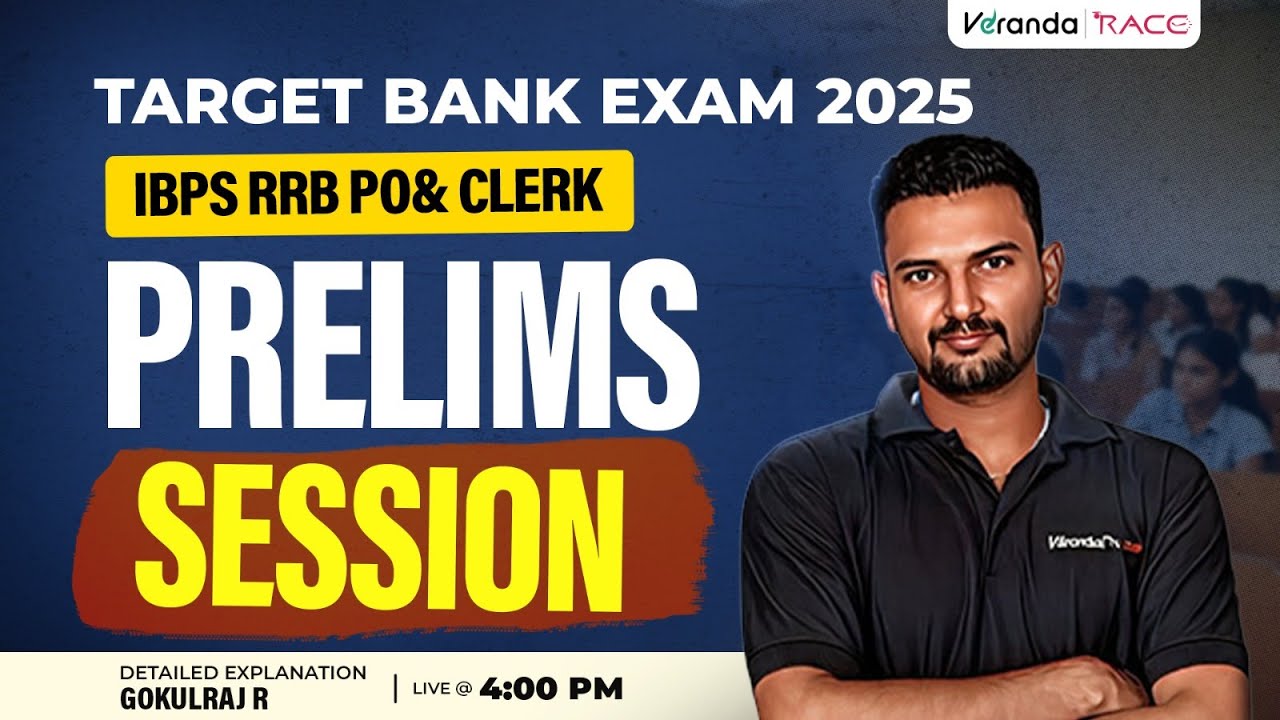 TARGET BANK EXAMS 2025 I IBPS RRB PO & CLERK I PRELIMS SESSION | BY GOKULRAJ