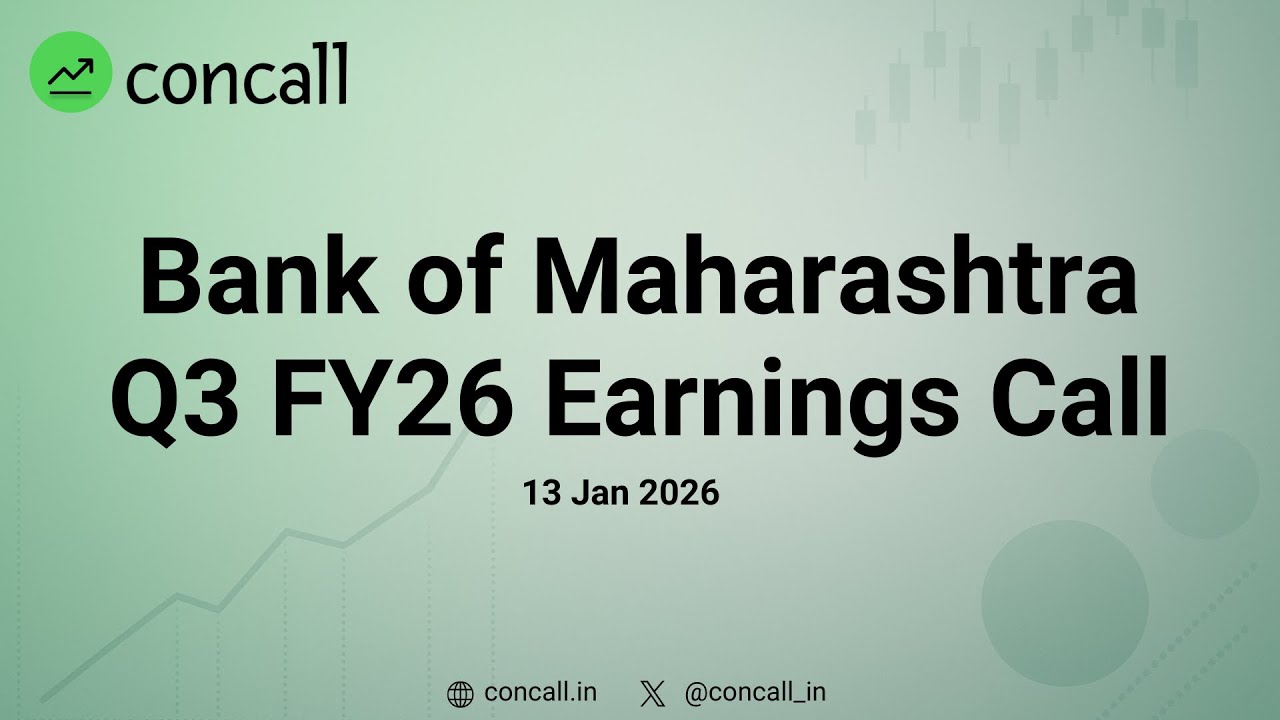 Bank of Maharashtra Q3 FY26 Earnings Conference Call | Concall.in