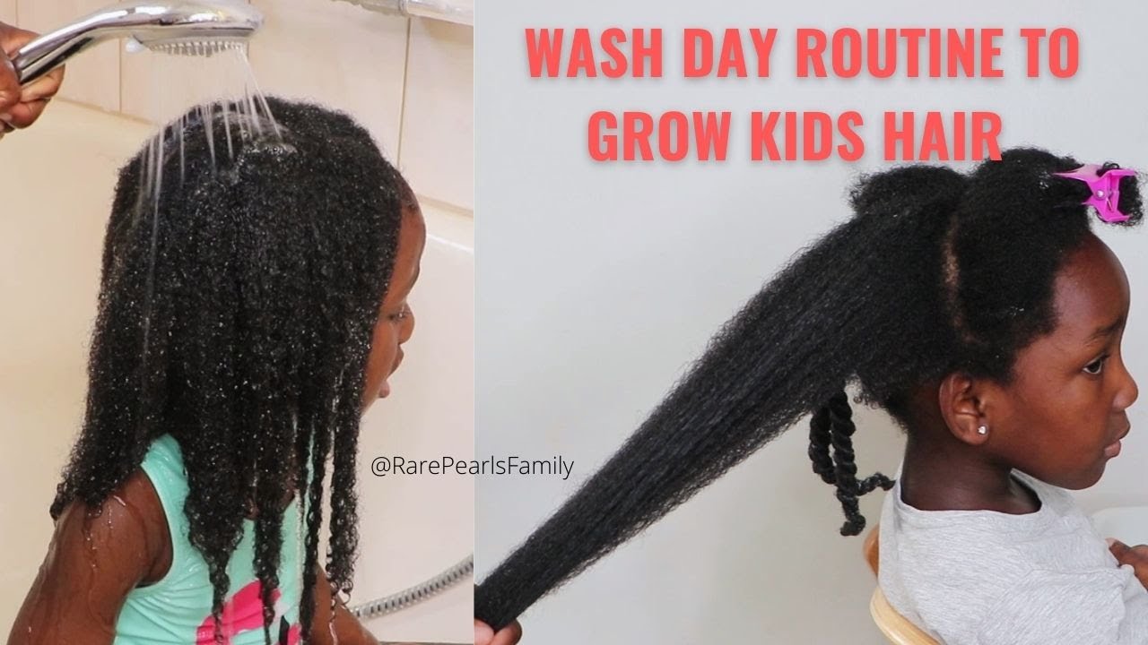 All I Did On Wash Days To Grow My Daughter's Long Natural Hair | Easy & Quick Routine