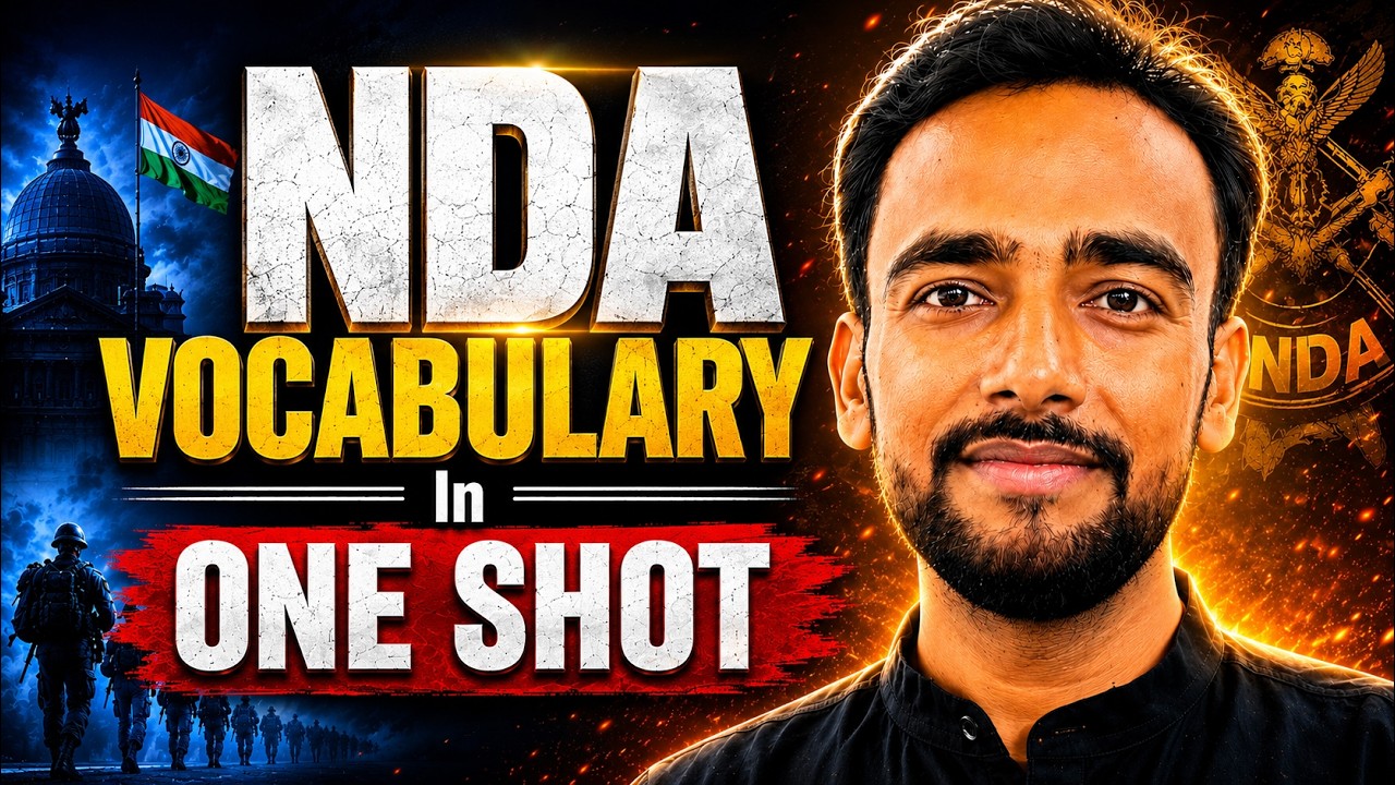 NDA English: Complete VOCABULARY in ONE SHOT 🔥 NDA Complete Vocabulary 🚀 NDA 2 2026 English One Shot