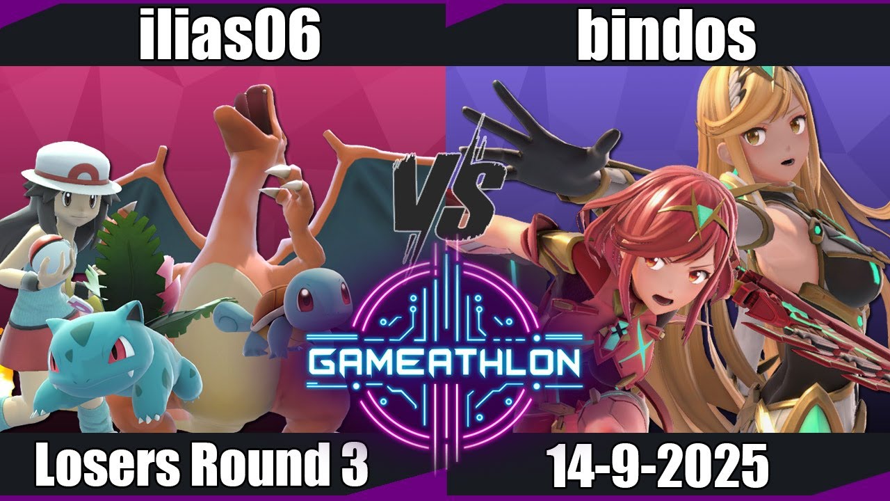 Gameathlon 2025 - ilias06 (Pokemon Trainer) vs bindos (Pyra/Mythra) LR3 - SSBU