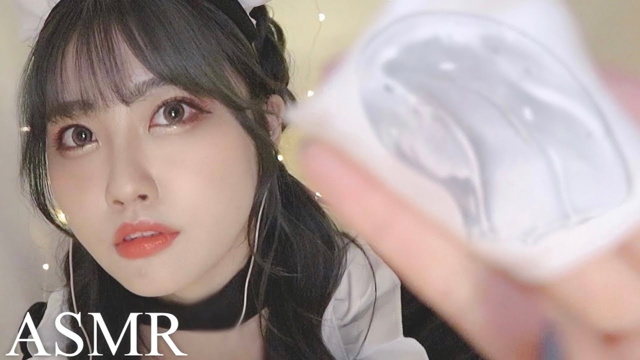 (Русские субтитры)ASMR Расслабляющая спа-процедура для лица