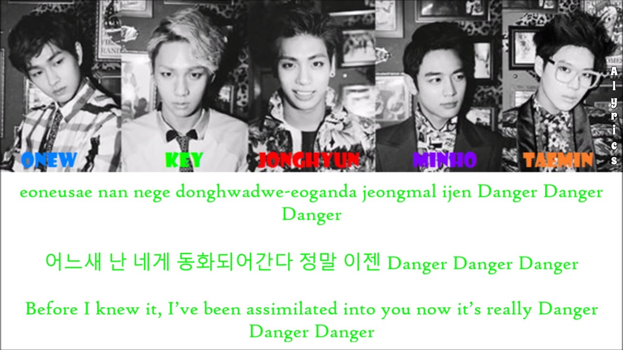 SHINee - Dangerous (Medusa II) (Rom-Han-Eng Lyrics) Color & Picture Coded