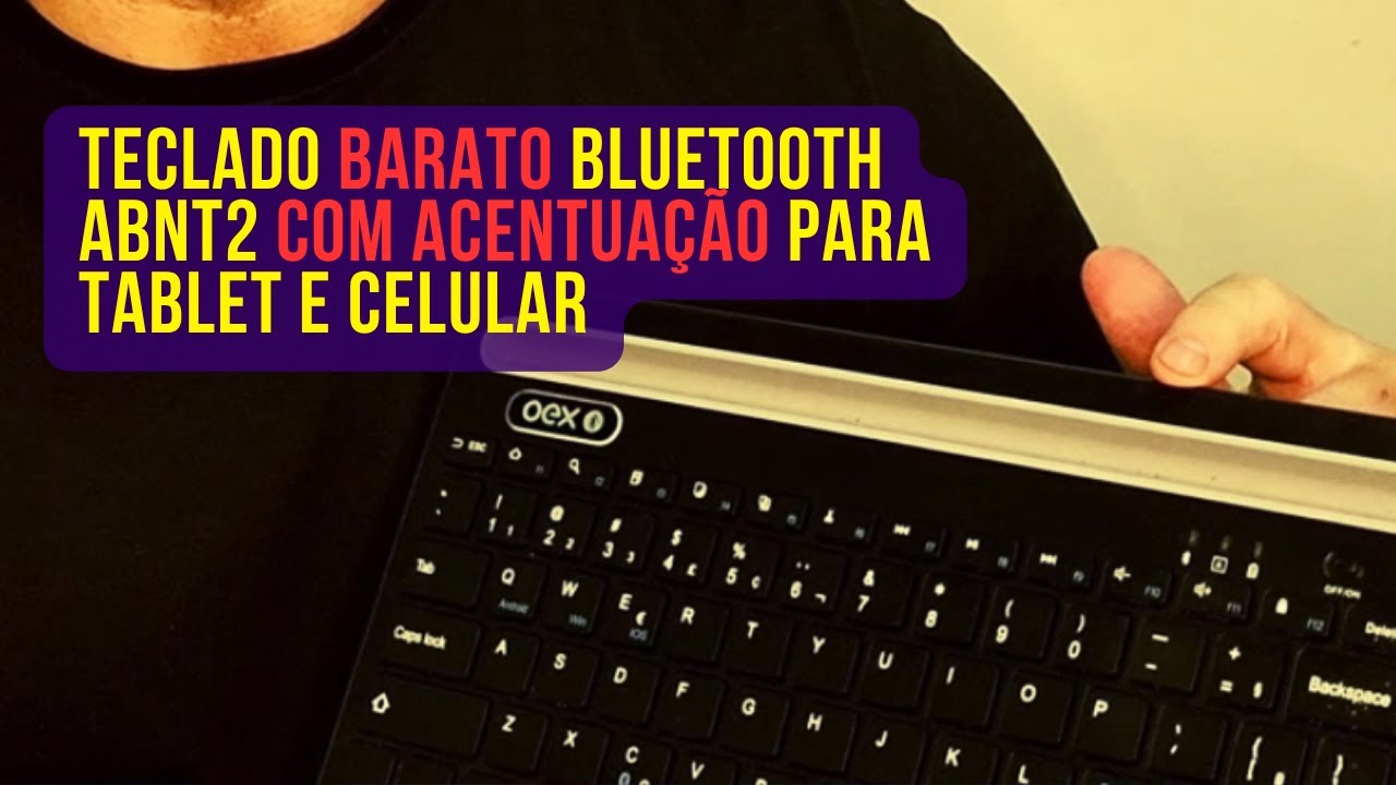 Teclado Barato Bluetooth com Acentuação para Tablet e celular