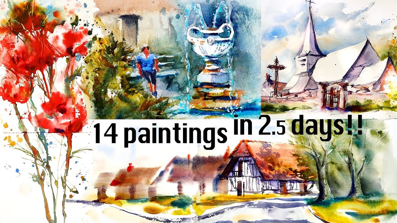 Painting Normandy!🌿 Direct Watercolor Training?! ✨🎨👍