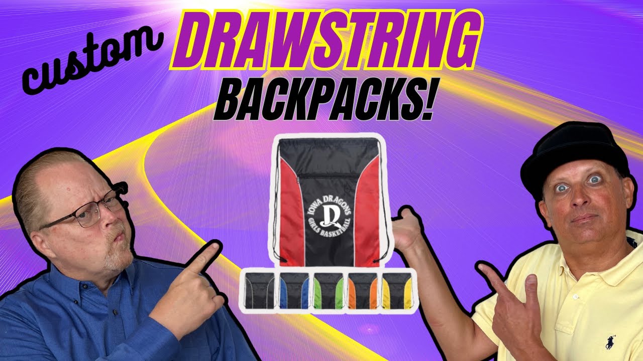 Drawstring Backpacks - giveaway you can fill with promotional product items imprinted with your logo