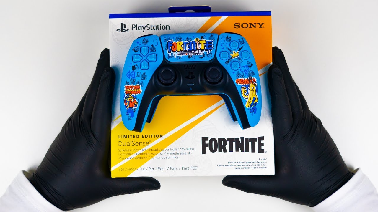 Unboxing The Fortnite Special Edition PS5 DualSense Wireless Controller - ASMR