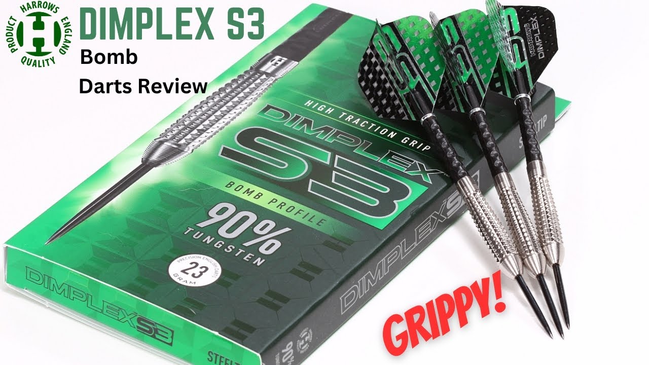 Harrows DIMPLEX S3 BOMB Darts Review GRIPPY DARTS