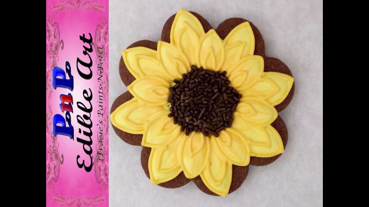 Sunflower Cookie with Royal Icing