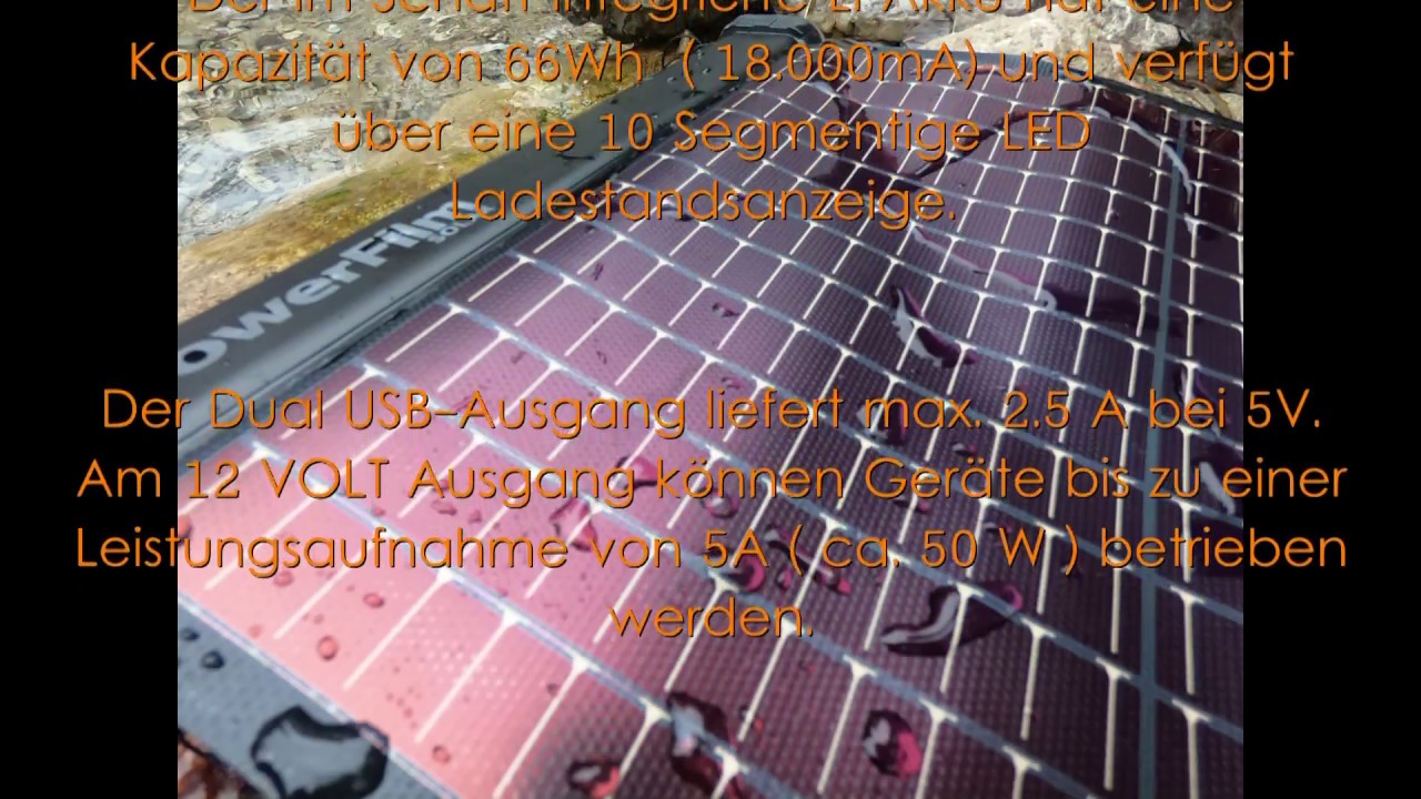 Outdoor Stromversorgung  TEIL 3  Powerfilm Lightsaver Max