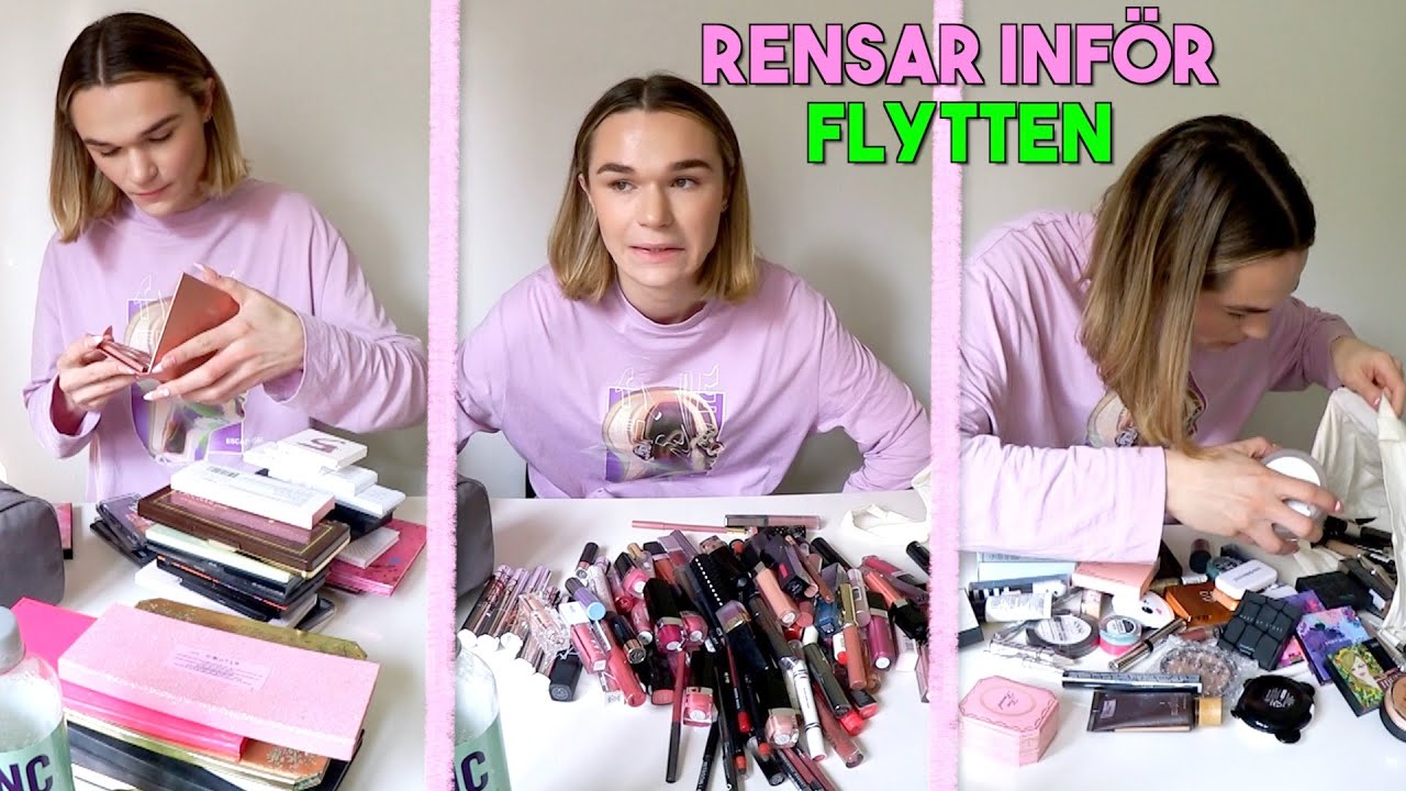 RENSAR *ALLT* MITT SMINK | Flyttvlogg