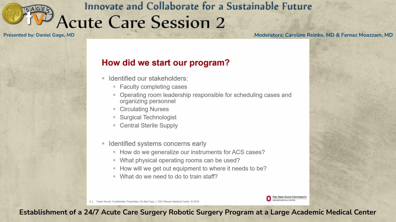 Establishment of a 24/7 Acute Care Surgery Robotic Surgery Program at a Large Academic Medical C...