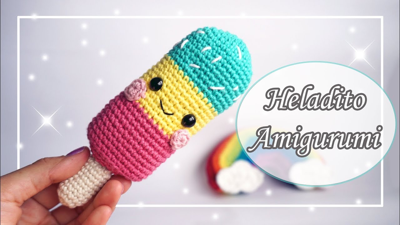 HELADO A CROCHET -  Amigurumi MUY SENCILLO!!