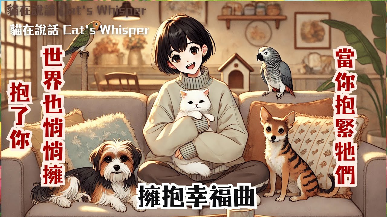 溫暖沙發上的小小宇宙🛋️🪴擁抱幸福曲🍪🧸A little universe nestled on a warm sofa.🐱🐶🕯️🧡